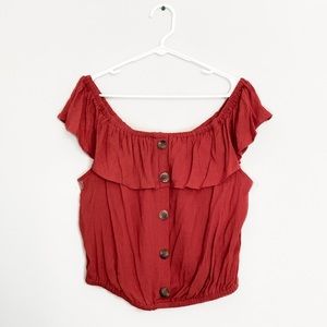 Off Shoulder Ruffle Top